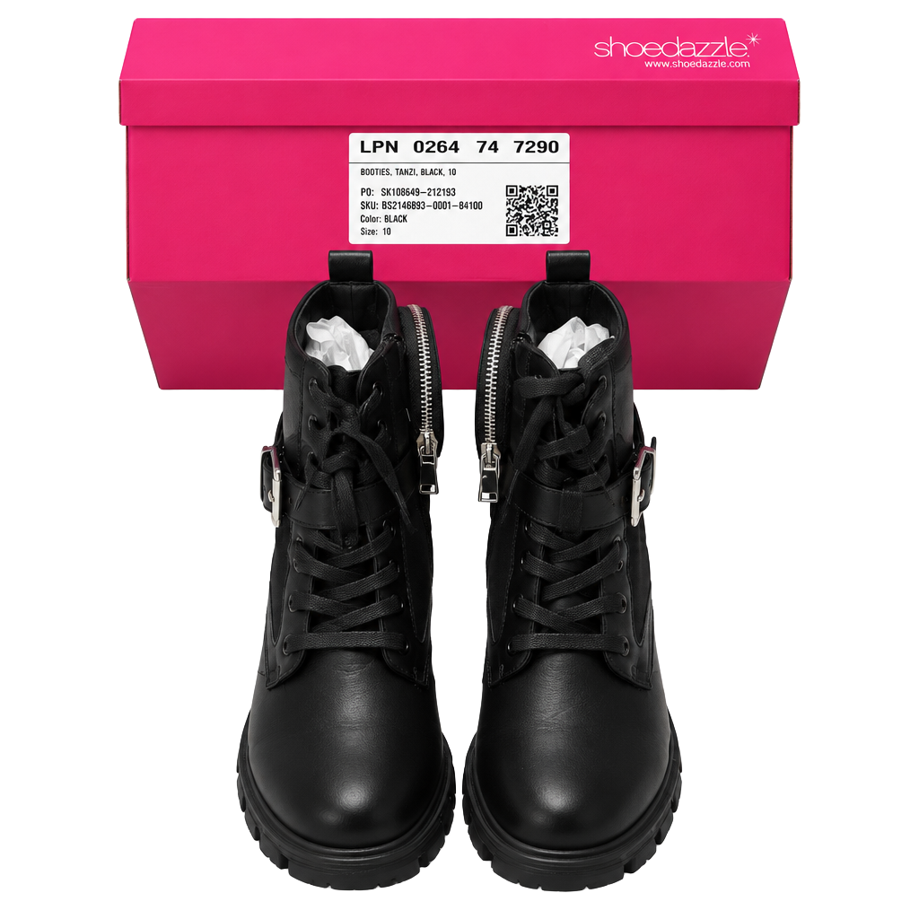 Shoe dazzle Combat Boot In Black Mesh size 10 Shoes 1