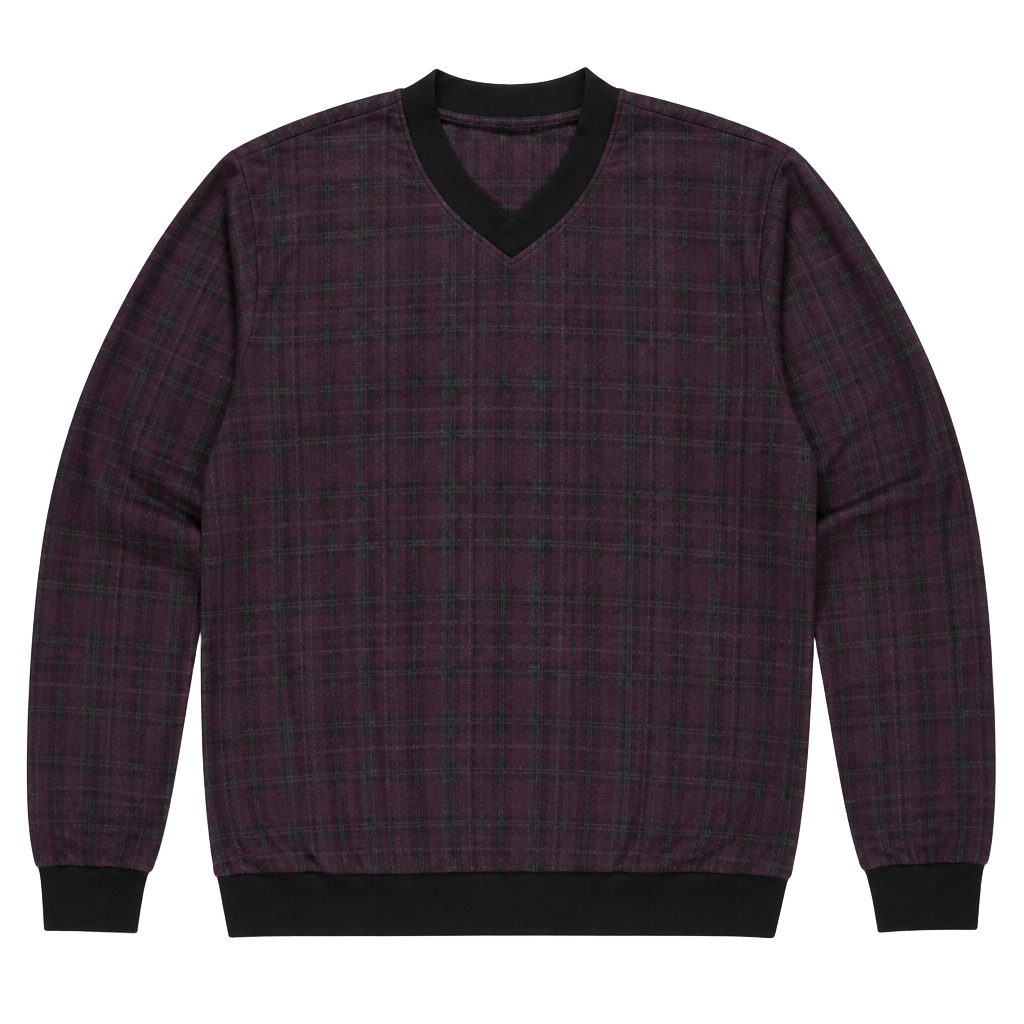 Forrester's Vintage Plaid V-Neck Golf Windbreaker Pullover Size S 1