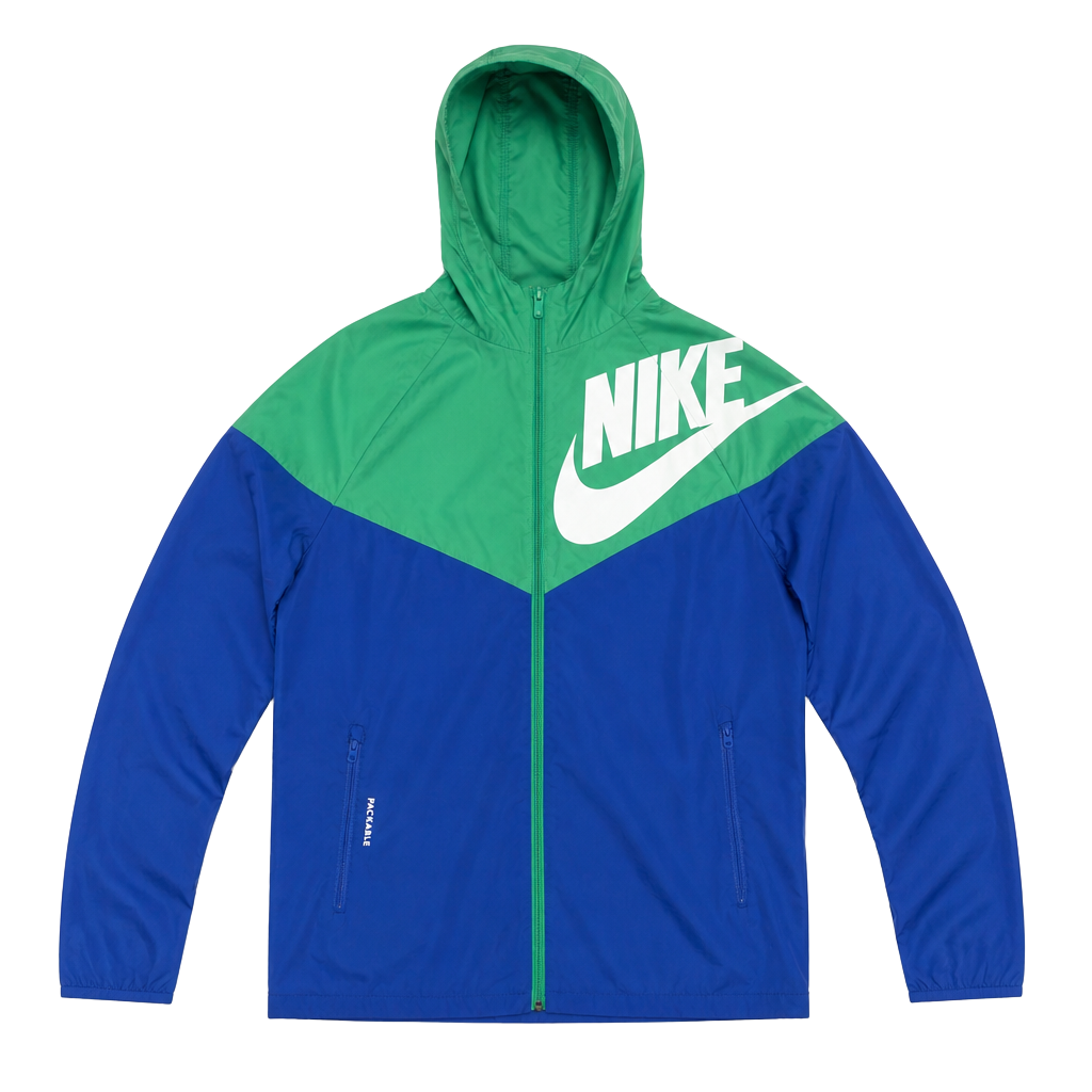 Nike Green and Blue Packable Windbreaker Jacket Youth Large 1