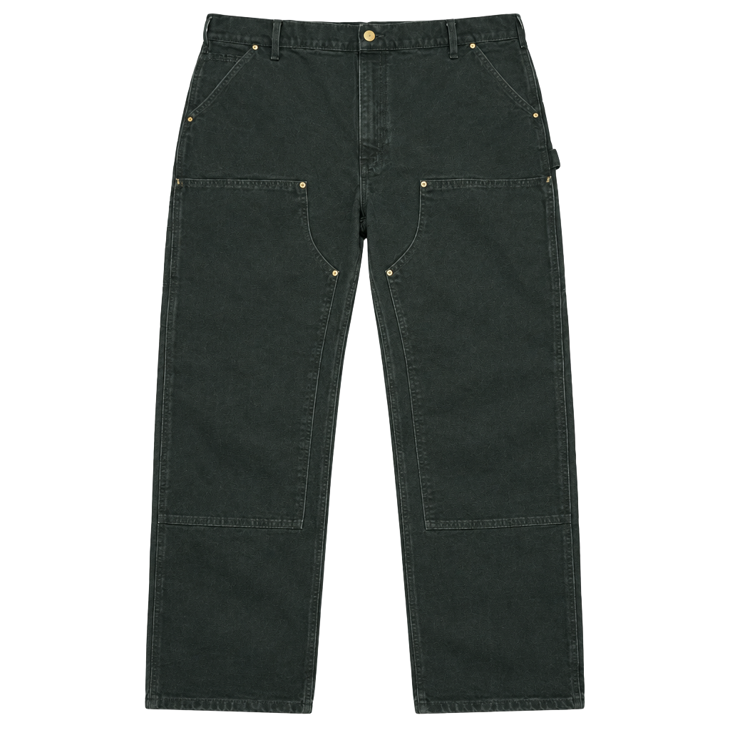 Carhartt B01 Double-Front Work Pants Size 42x32 Black Duck Cotton 1
