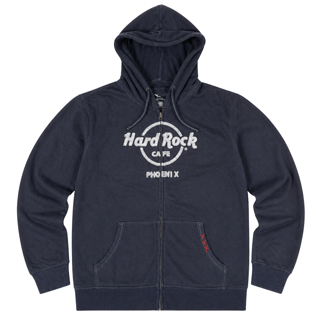 Hard Rock Cafe Phoenix Full Zip Hoodie Black Men's XXL 1