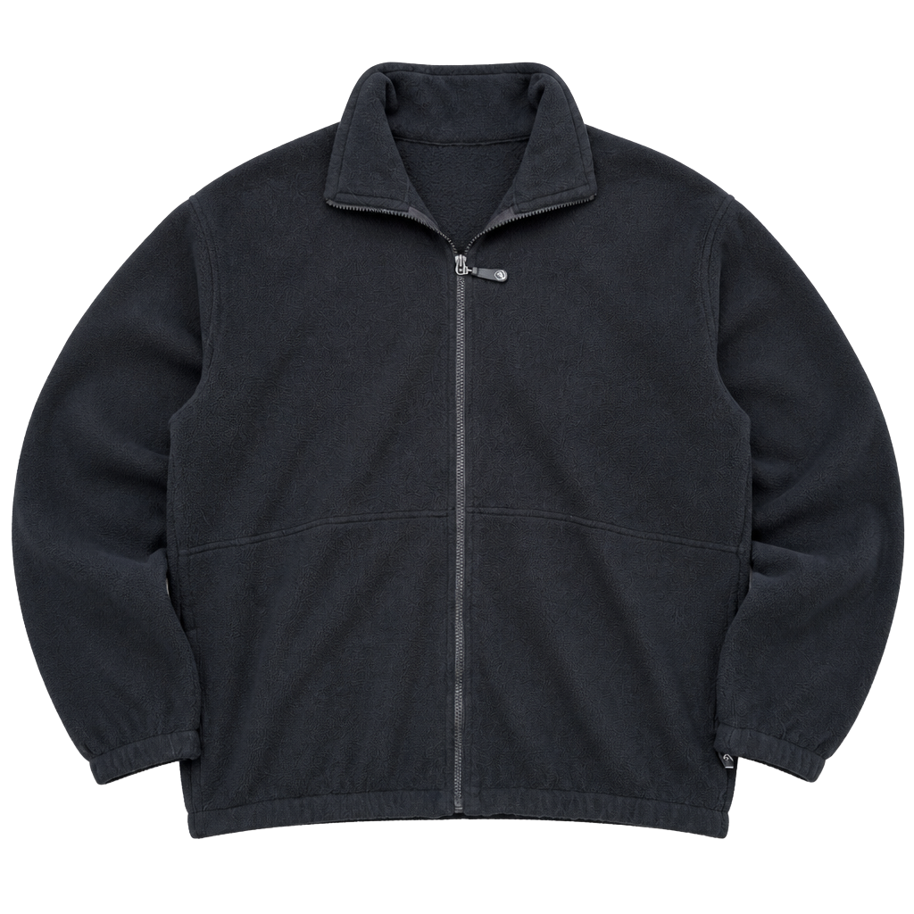 Vintage Avalanche Performance Black Full-Zip Fleece Jacket 1