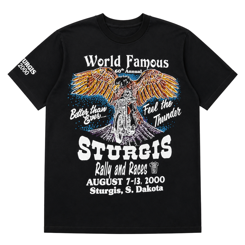 Vintage Big Dogs 60th Annual Sturgis Rally and Races 2000 T-Shirt 1