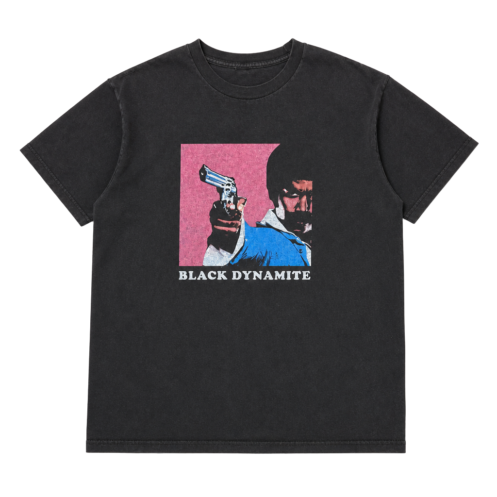 Black Dynamite Movie T-Shirt Black Size L Graphic Tee Blaxploitation 1
