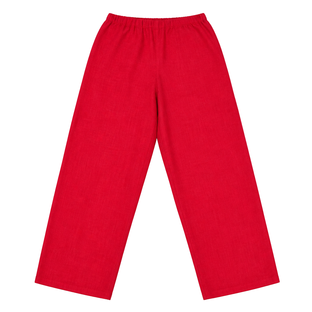 FLAX Women's Pink Solid Cropped Pants Elastic Waist Flax Linen Size M 26" 1
