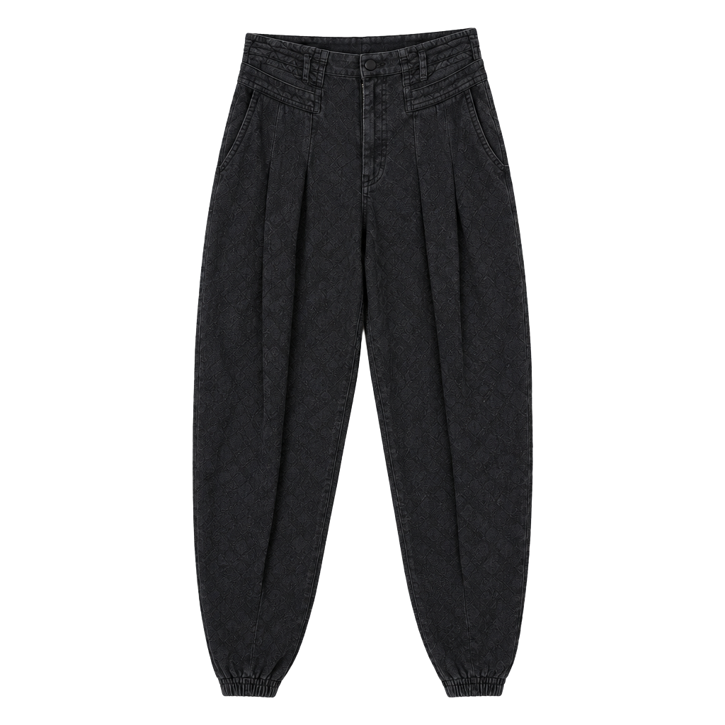 Z. Cavaricci Pleated Pants Size 30 Black High Waist Tapered Vintage pants 1