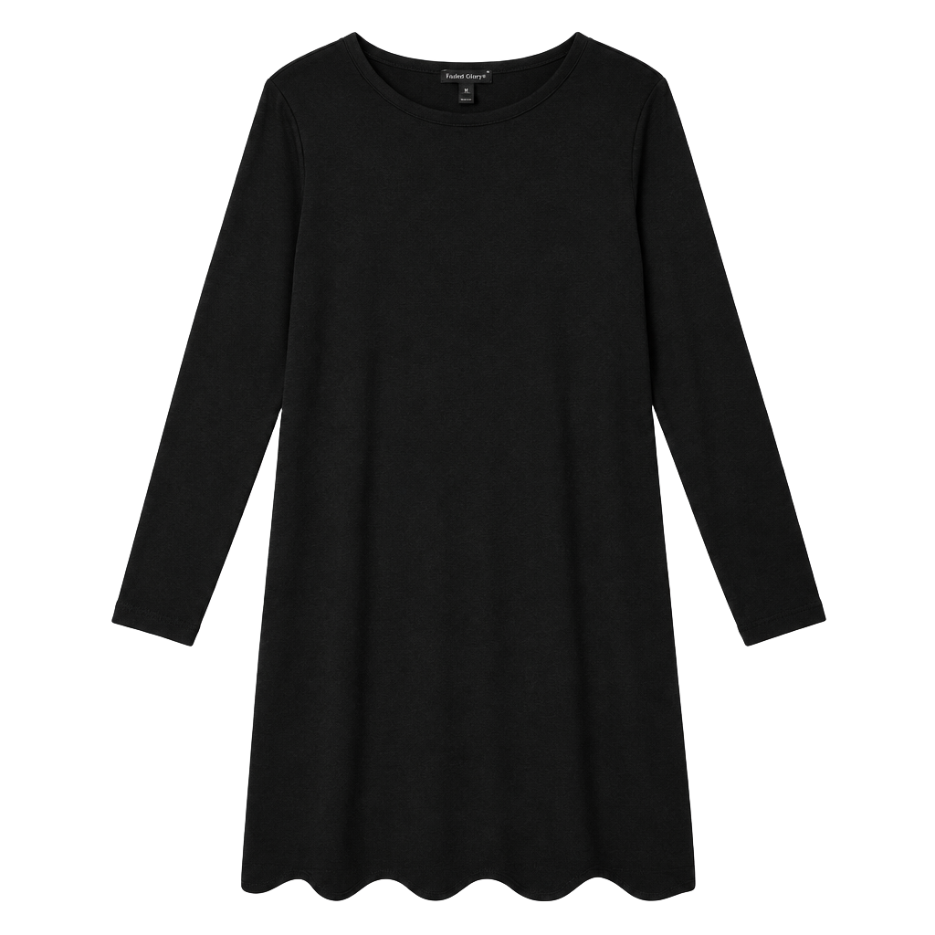 Eileen Fisher Long Sleeve Dress Size XXS Black Silk 1