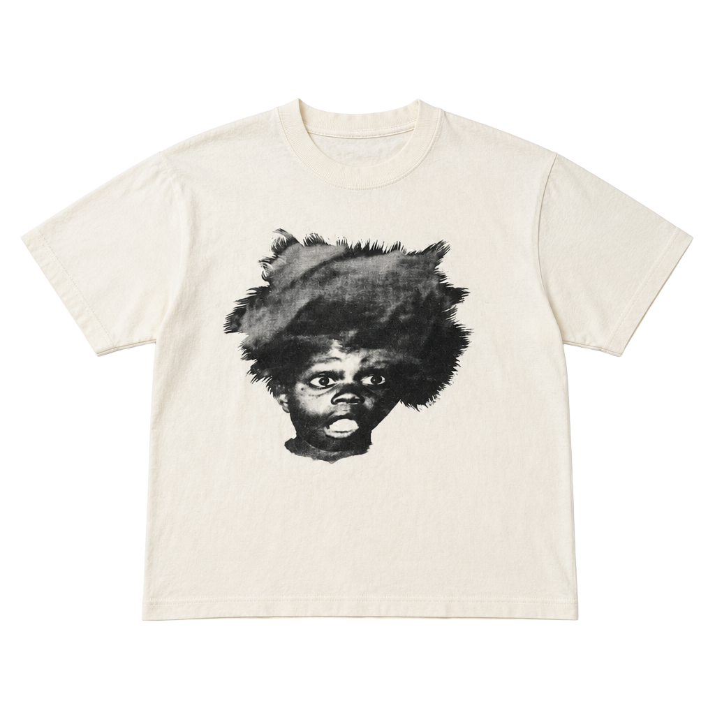 Vintage 90s The Little Rascals Buckwheat Afro Graphic T-Shirt White 1
