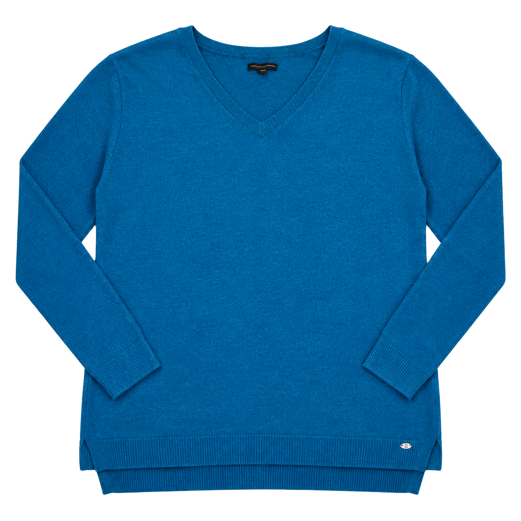 American Eagle Outfitters V-Neck Sweater Size L Blue Pullover 1