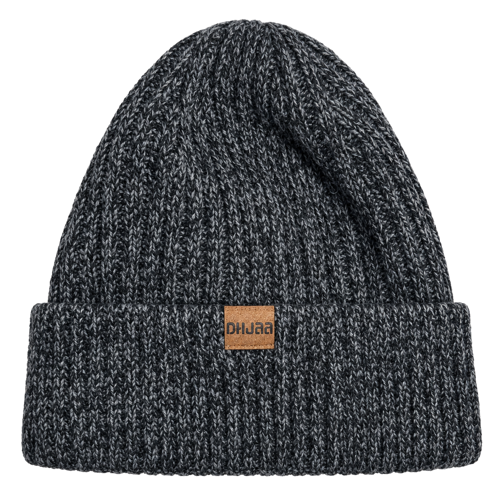 Dhuaa Fleece Lined Knit Beanie Charcoal Gray 1