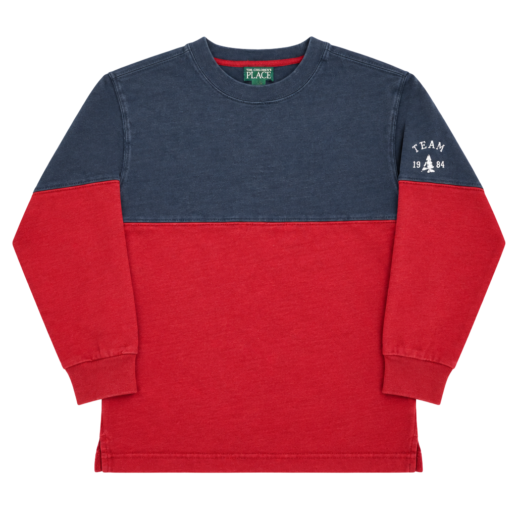 The Children's Place Long Sleeve Size L (8/10) Colorblock Pullover 1