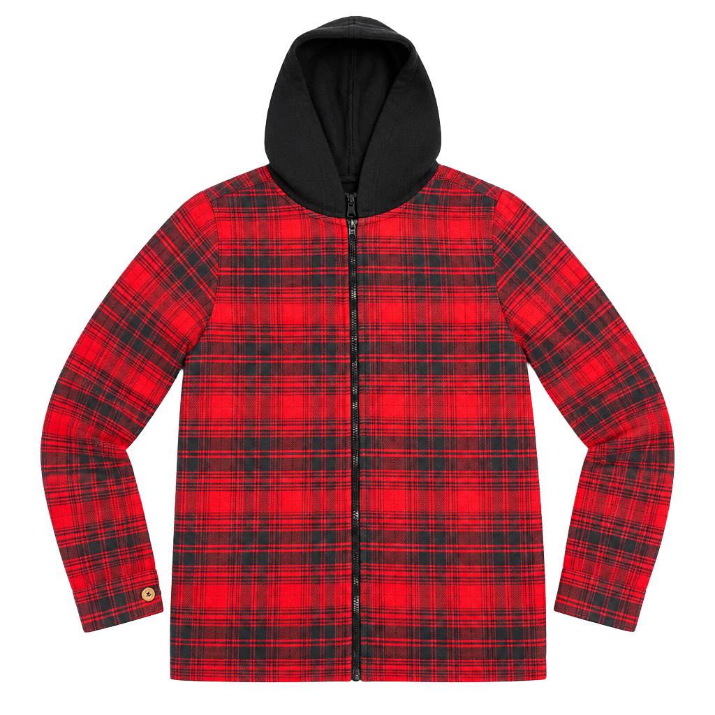 Open Trails Plaid Zip Up Hoodie Size 12/14 1