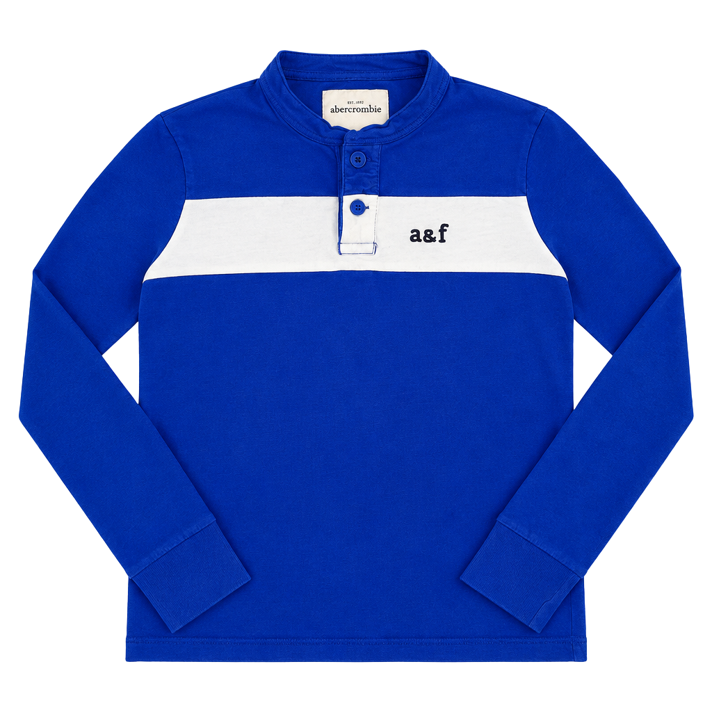 Abercrombie Kids Long Sleeve Henley Size XL Blue 1