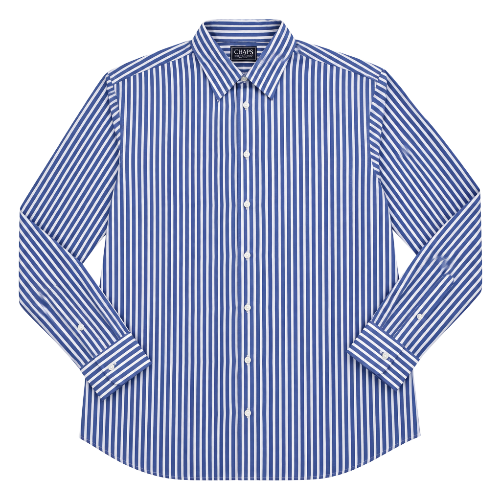 Chaps Classics Striped Button Down Shirt Size Womens 2X Blue 1