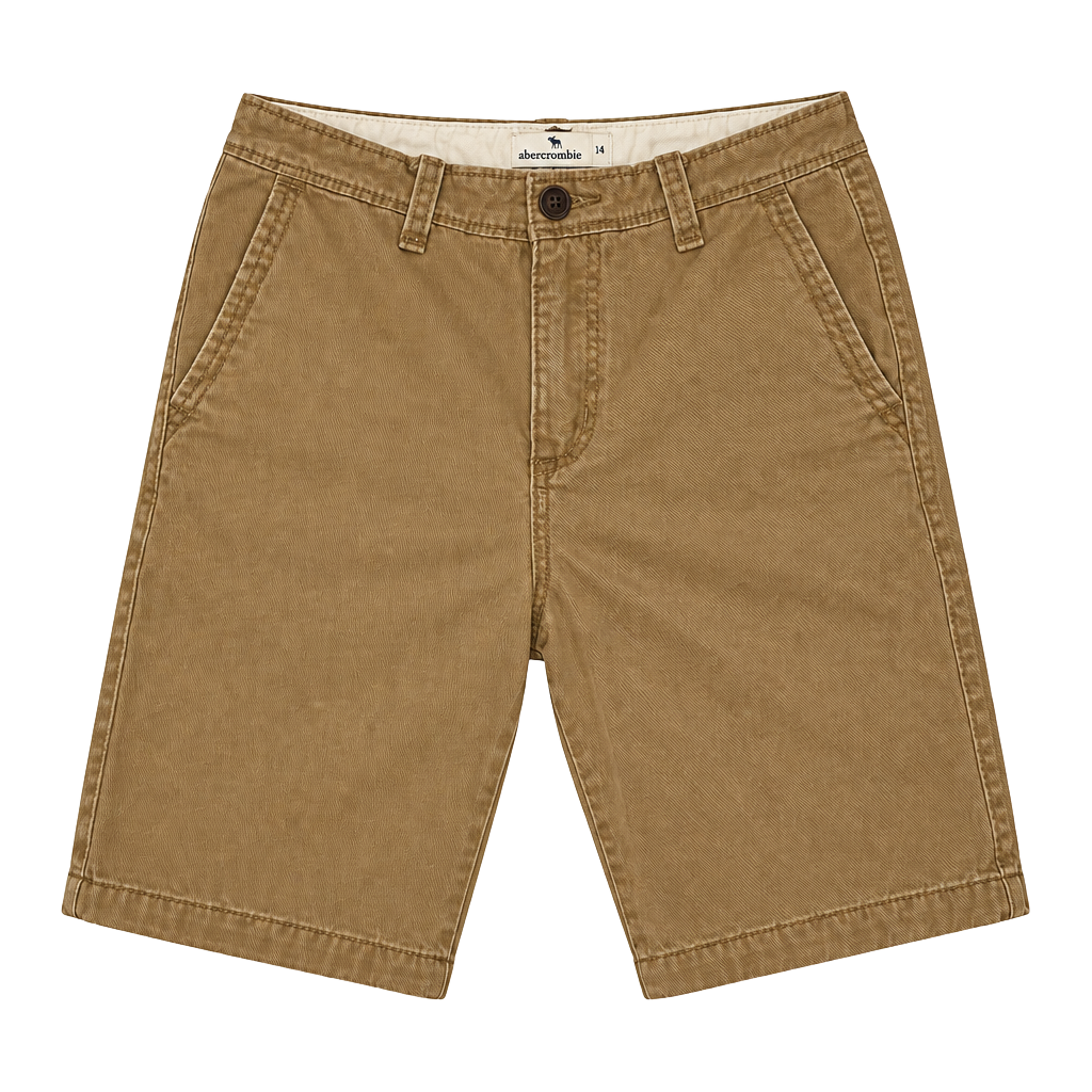 Abercrombie Kids Chino Shorts Size 14 Brown Cotton 1