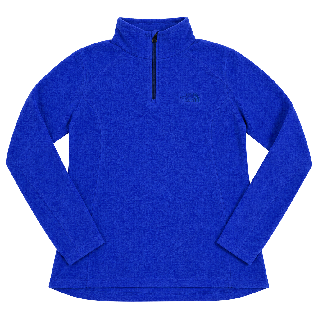 The North Face Fleece Pullover Size Womens M Blue 1/4 Zip 1