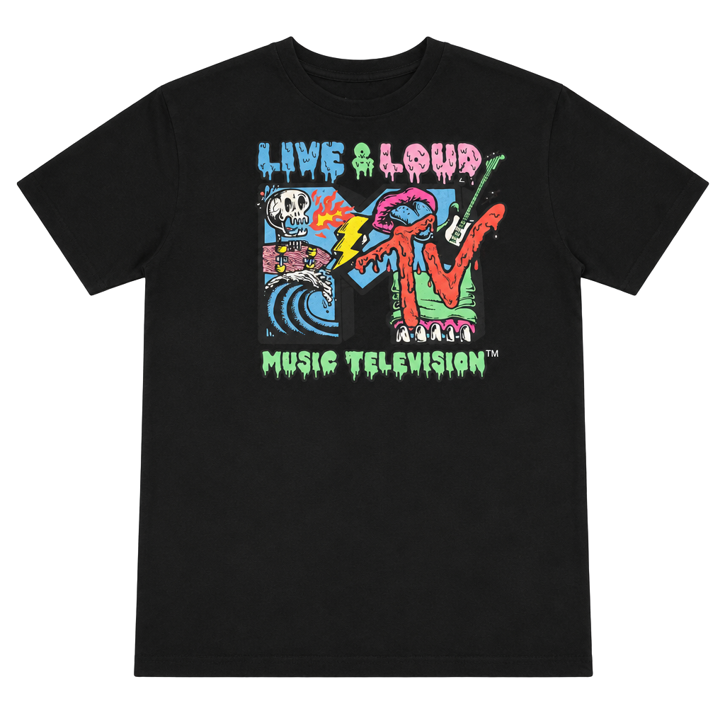 Mtv Music Television Live & Loud Graphic Tee Shirt Size Adult M 1
