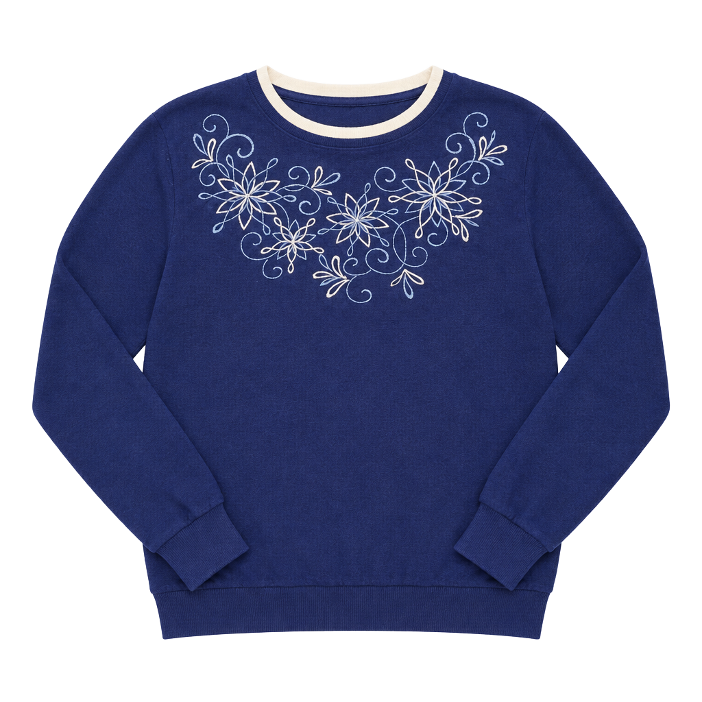 Vintage 1990s Alfred Dunner Embroidered Sweatshirt Blue 1