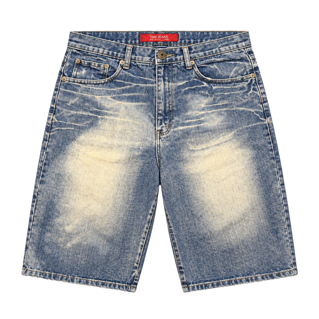 Y2K 2000s Brooklyn Xpress Baggy Denim Jean Shorts 1