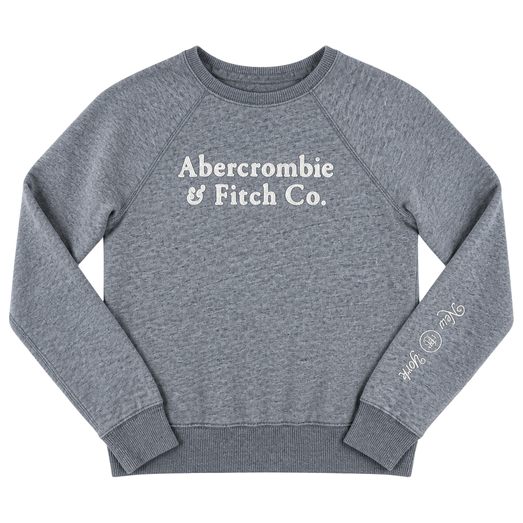 Abercrombie & Fitch Gray New York Embroidered Sweatshirt S 1