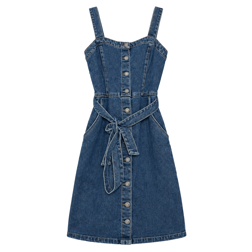 Hollister Denim Dress Size S Button Front Belted Mini 1