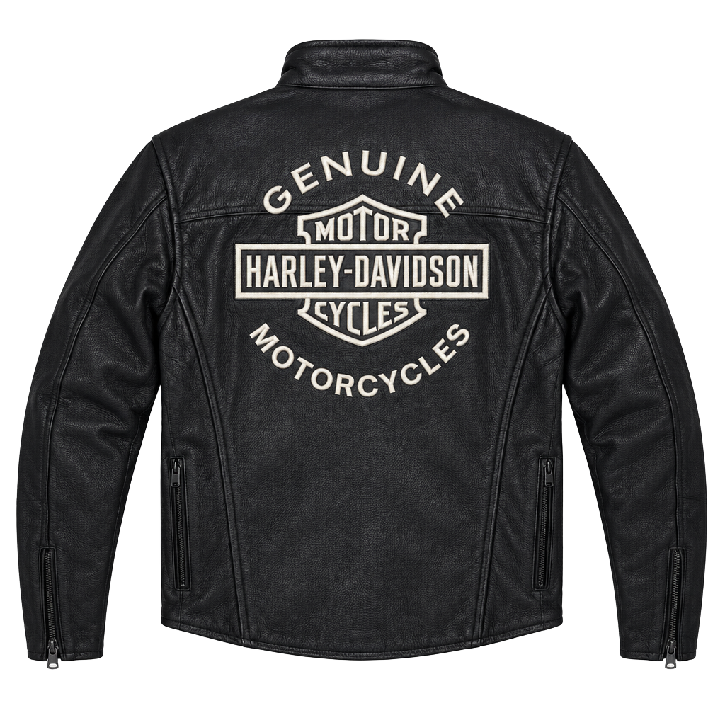 3-in-1 Harley Davidson Leather Motorcycle Jacket REFLECTIVE 1