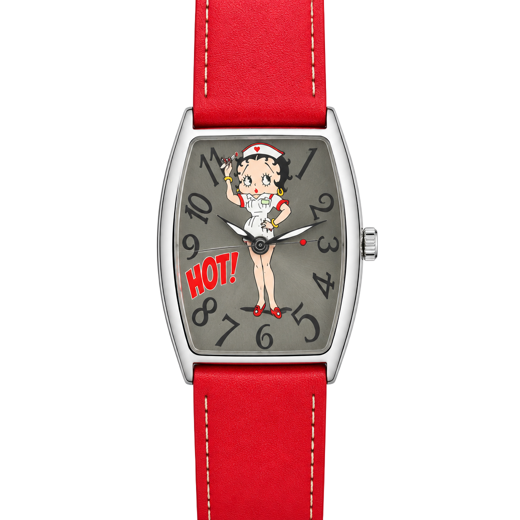 Betty Boop Hot Nurse Watch Red Leather Band 1