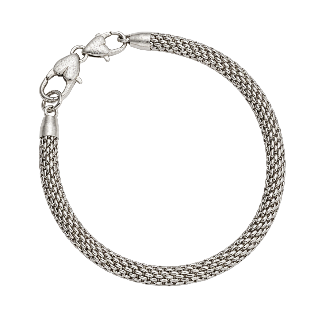 Brighton Heart Clasp Mesh Silver Bracelet 1