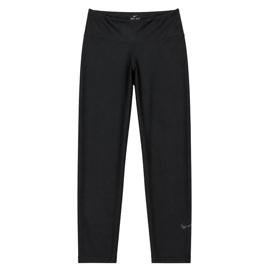 Nike Women's Dri-FIT High Waisted Full Length Black Leggings 1