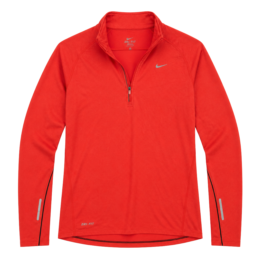Nike Women's Element Dri-FIT Quarter-Zip Running Top Orange Small 1