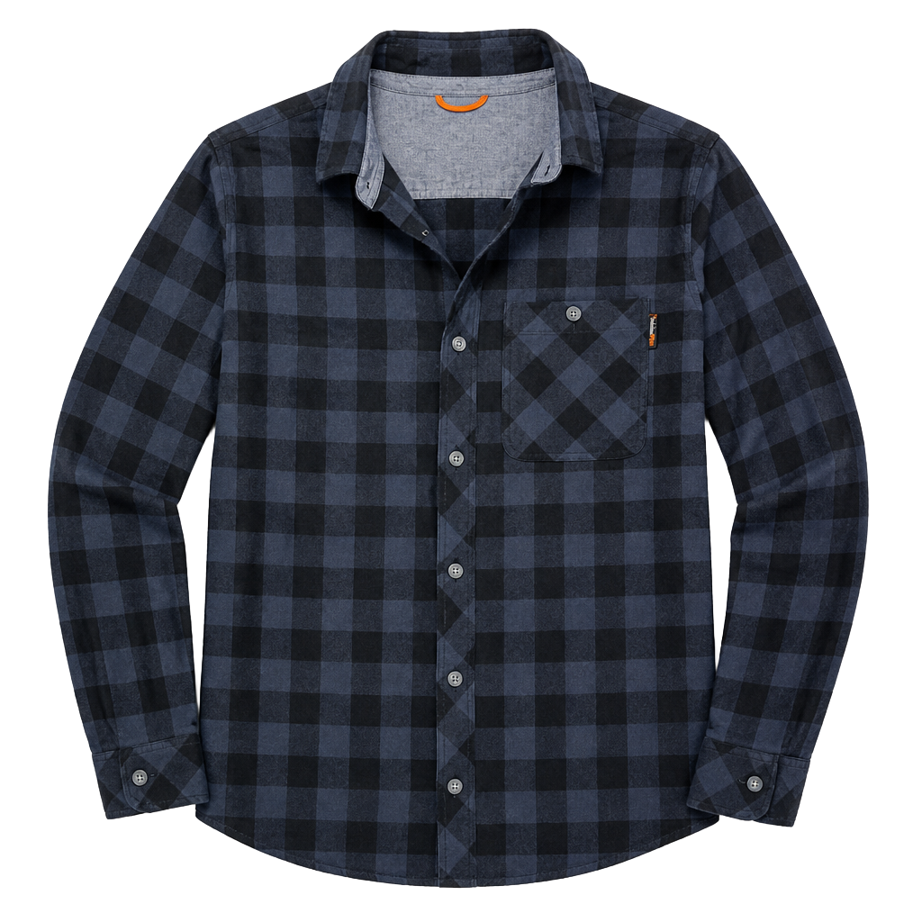 Timberland PRO Men's Woodfort Midweight Flannel Navy Buffalo XL 1
