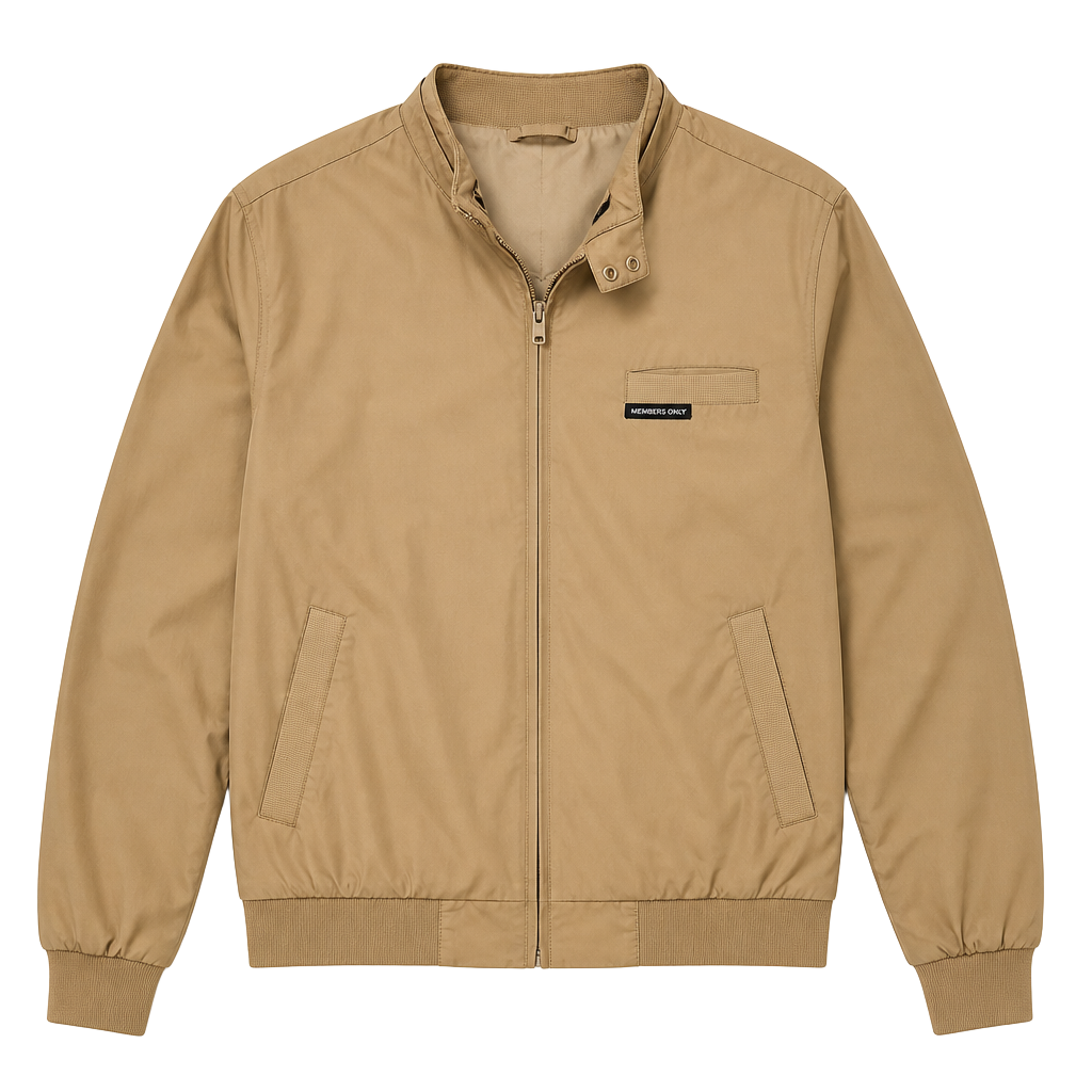Vintage Members Only by Europe Craft Khaki Racer Bomber Jacket XLT 1