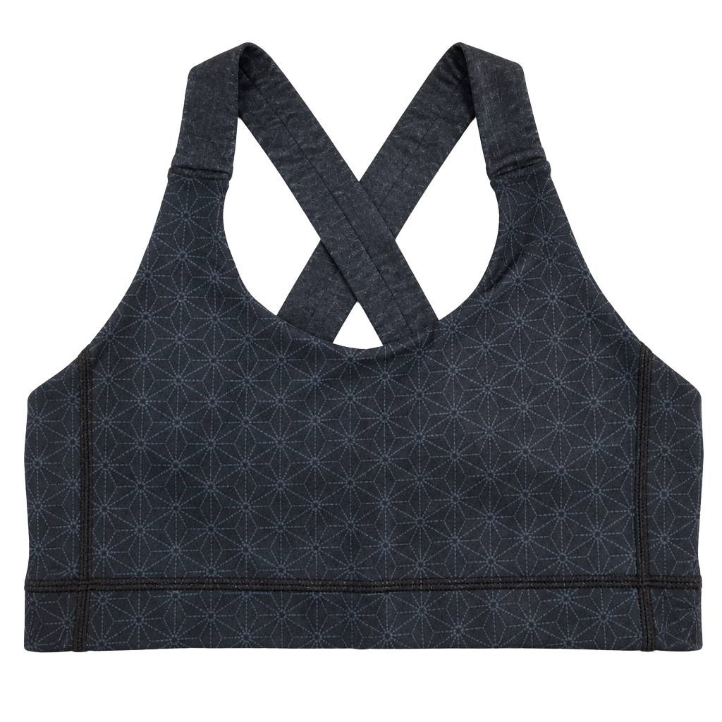 Lululemon Navy Geometric Print Cross-Back Sports Bra 1