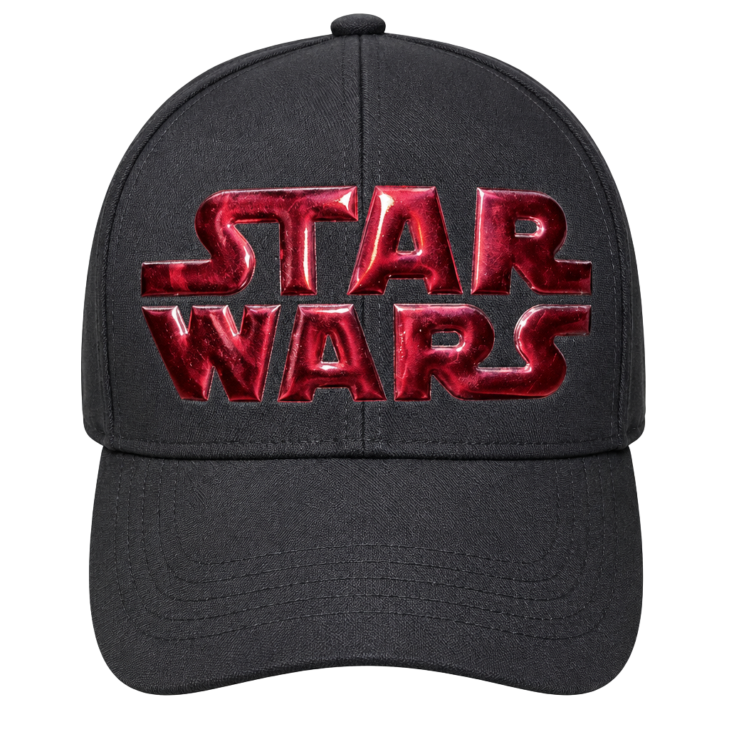 Disney Parks Star Wars Hat Size 57-61cm Black Metallic Logo Baseball Cap 1