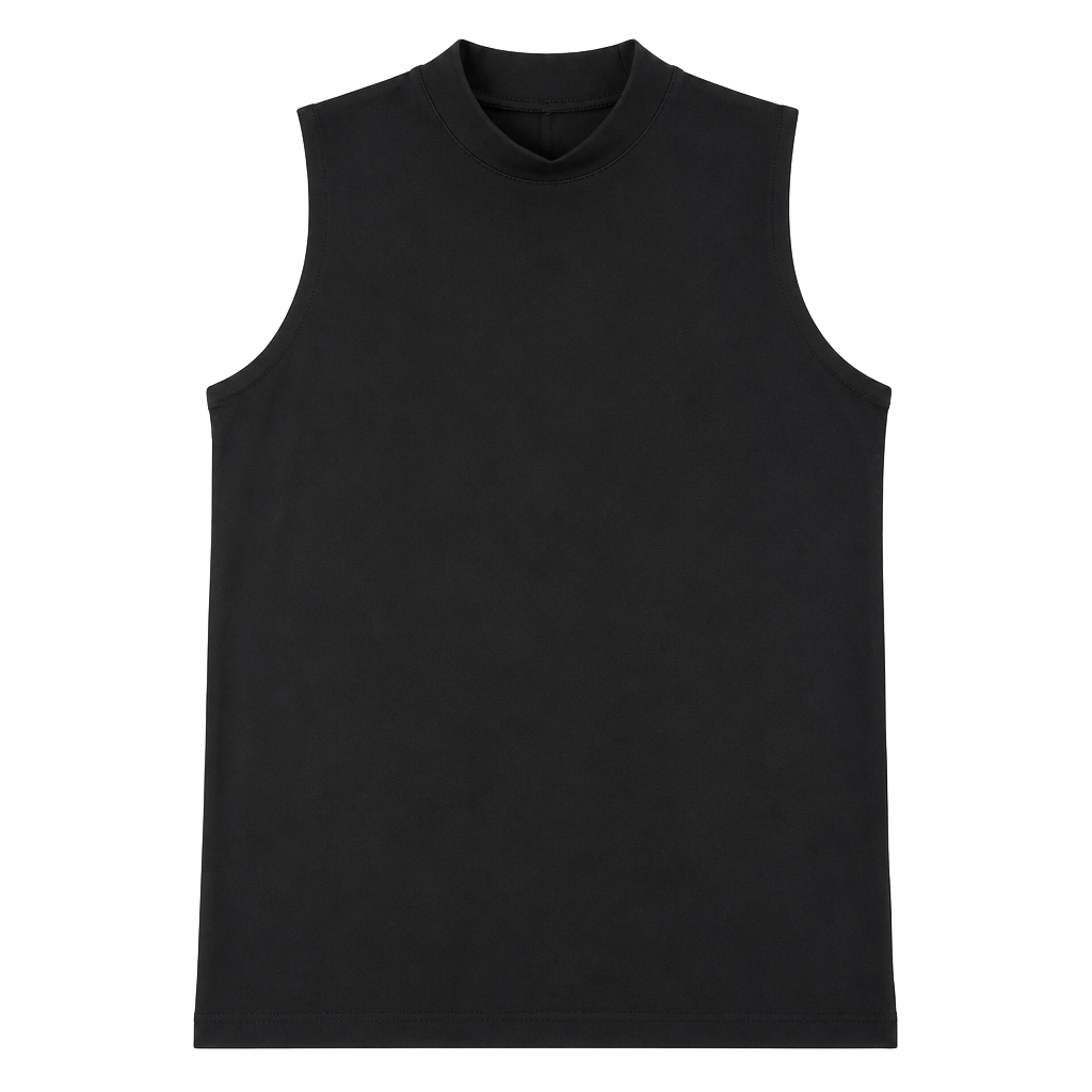 Forever 21 Black Mock Neck Sleeveless Mini Dress Size M 1