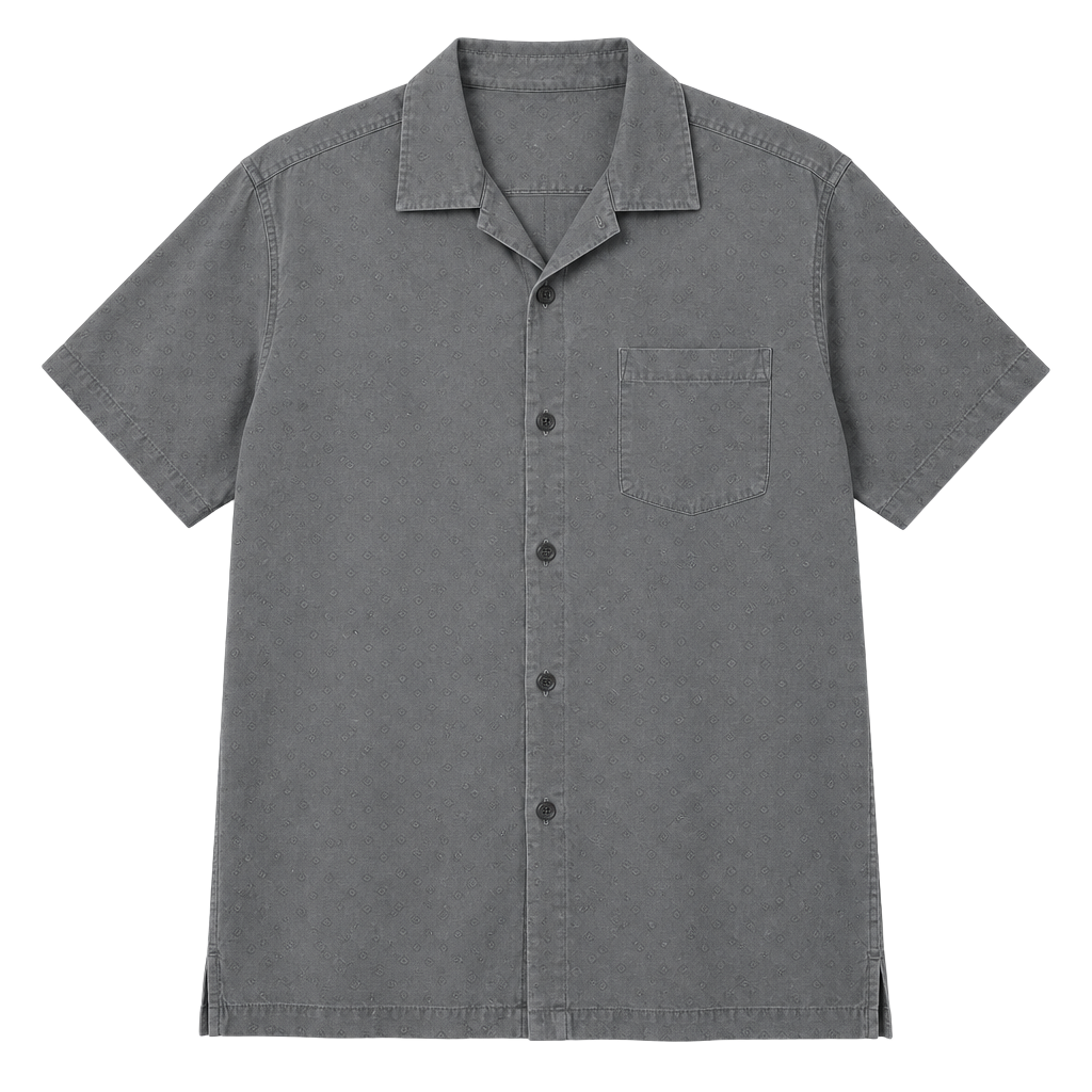 Tommy Bahama Silk Short Sleeve Button Down Shirt Size M Gray Original Fit 1