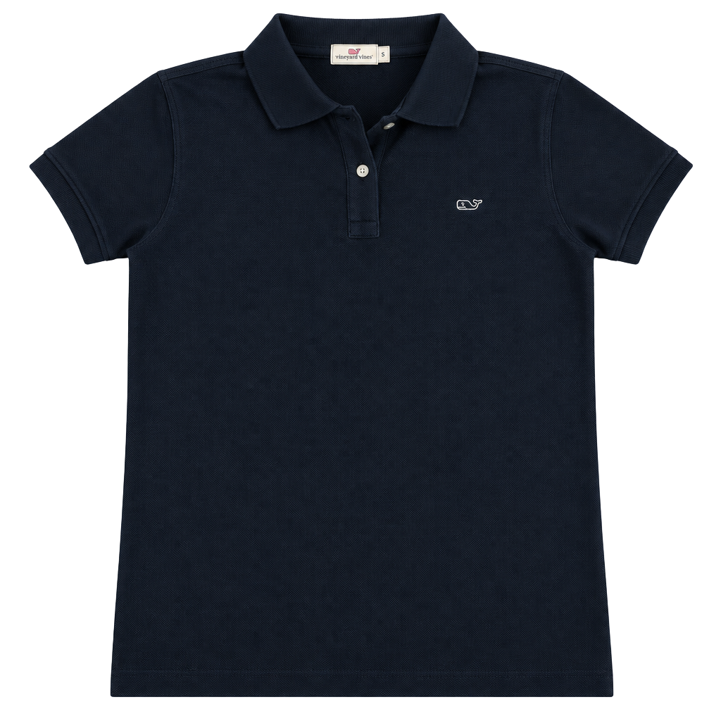 Vineyard Vines Polo Shirt Size S Navy Blue Cotton Blend 1