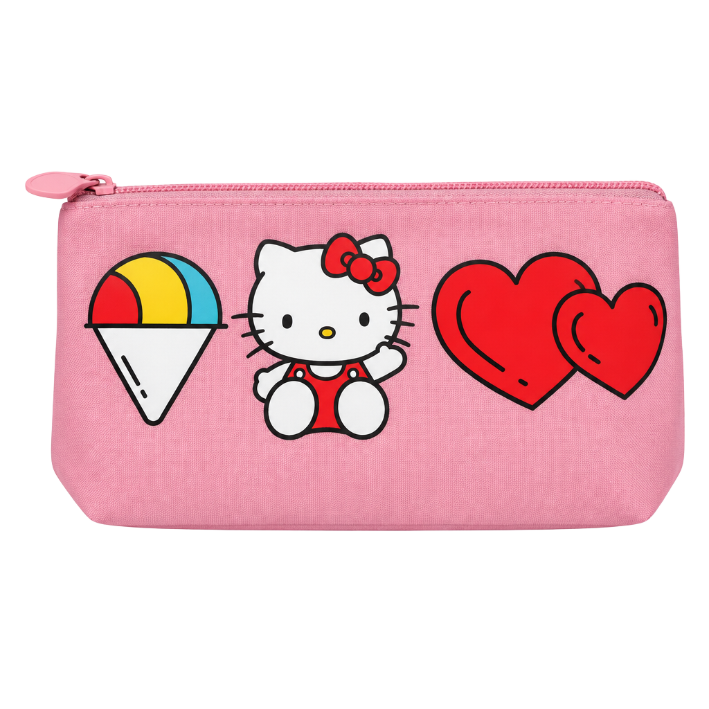 ALOHA Collection x Hello Kitty Splash Proof Mini Pouch Pink 1