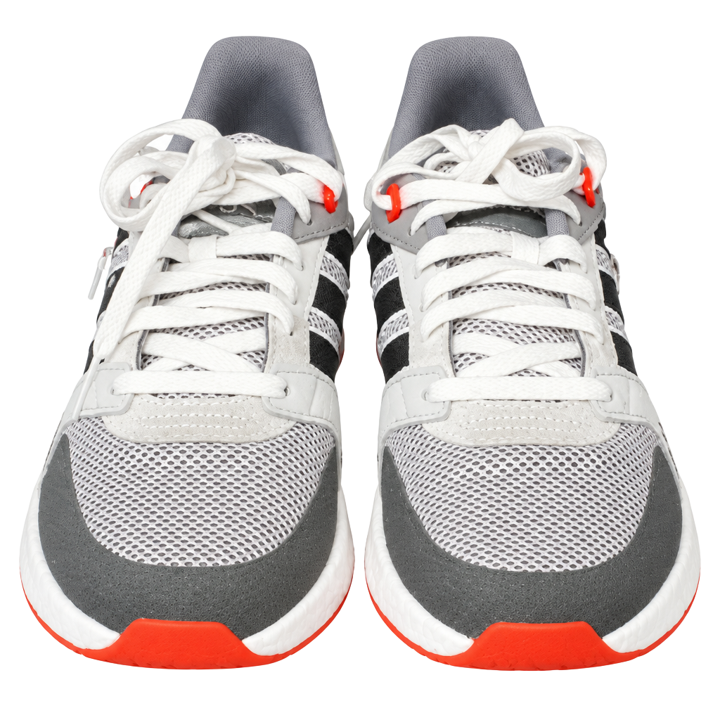 Adidas Run90s Size 10 Grey Black Solar Red Running Shoes 1
