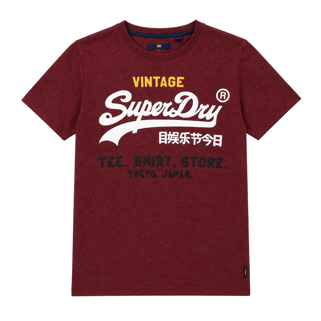Superdry T-Shirt Size M Red Vintage Logo Graphic Tee 1