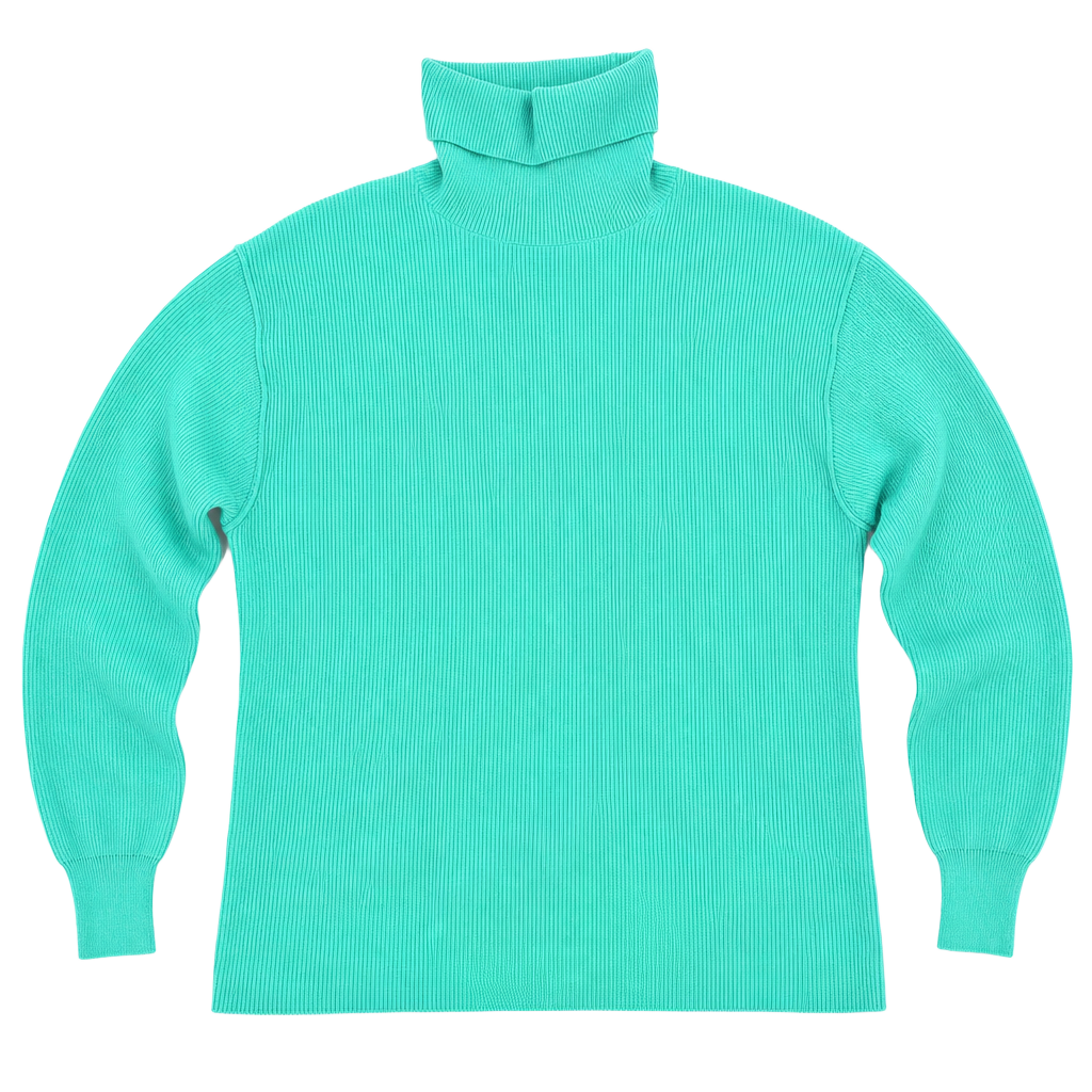 Free People Softly Structured Tunic Turtleneck Sweater in Oasis Green 1