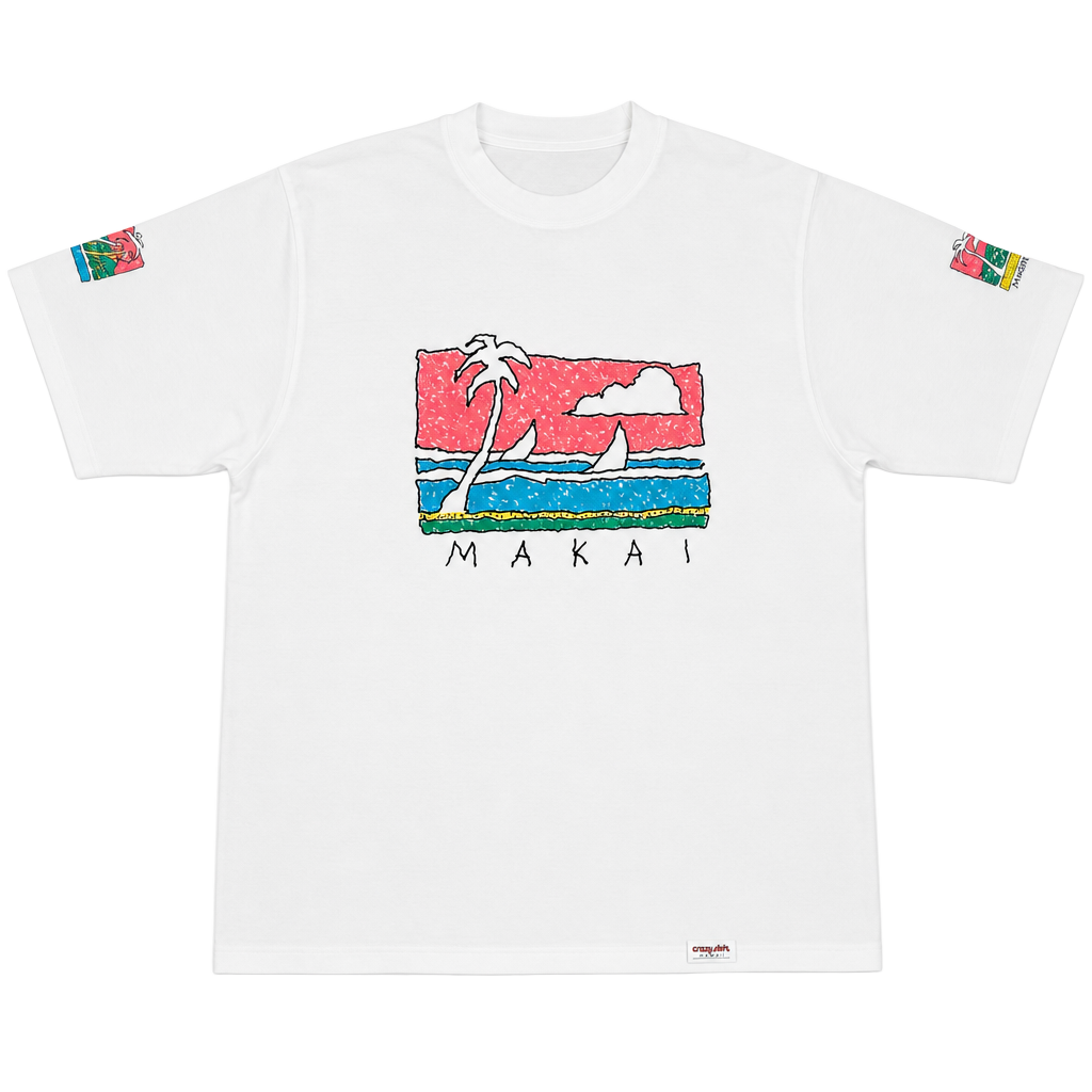 Vintage Crazy Shirts Hawaii Makai & Mauka Graphic T-Shirt 1