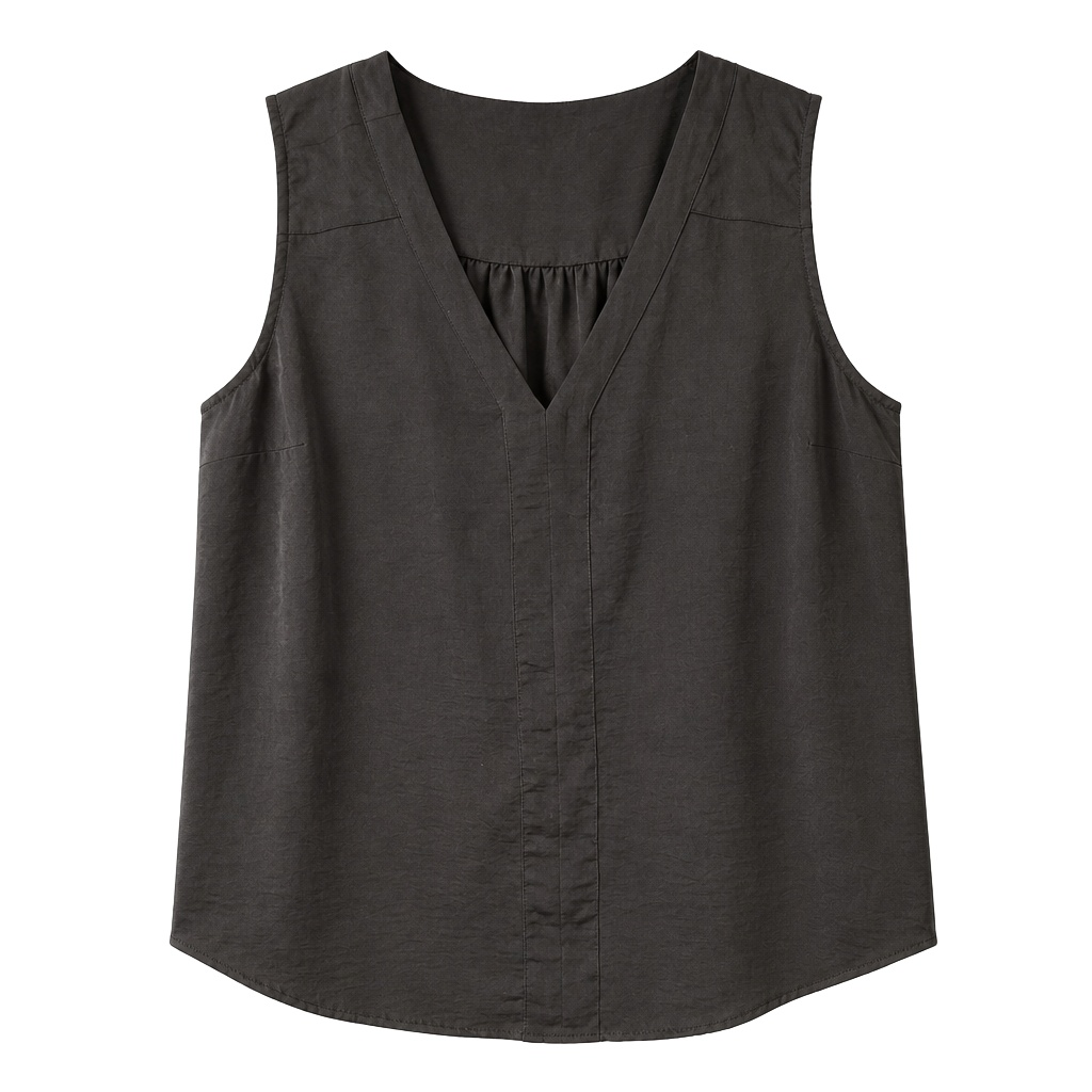 Torrid Black V-Neck Sleeveless Blouse Size 2 1