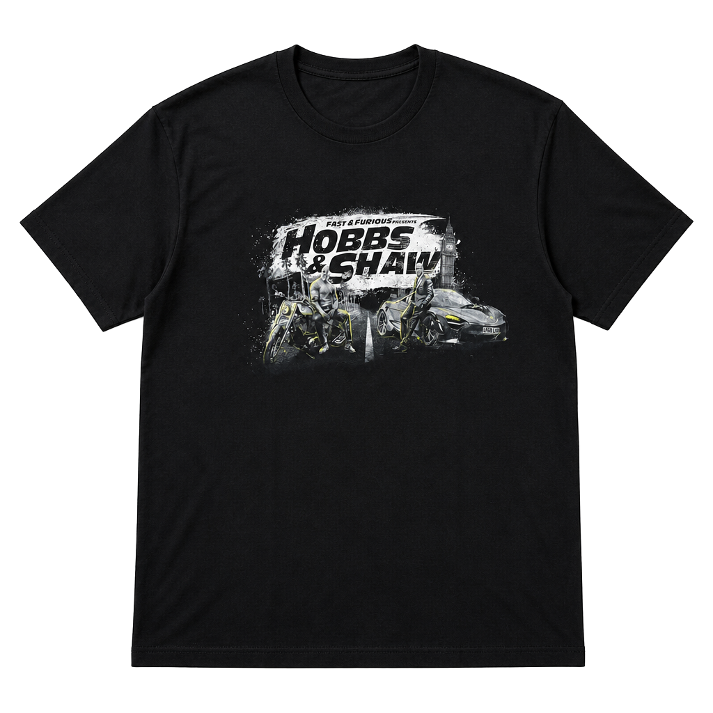 Fast & Furious Presents Hobbs & Shaw Graphic T-Shirt Movie Promo Shirt 1