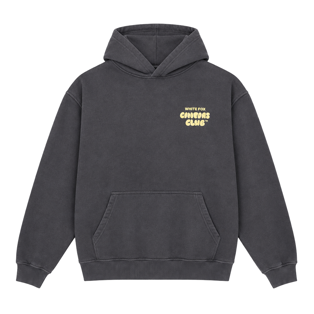 White Fox Comfort Club Hoodie Size L/XL Gray 1