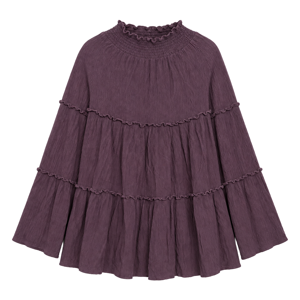 Market & Spruce Tiered Skirt Size M Purple Smocked Maxi 1