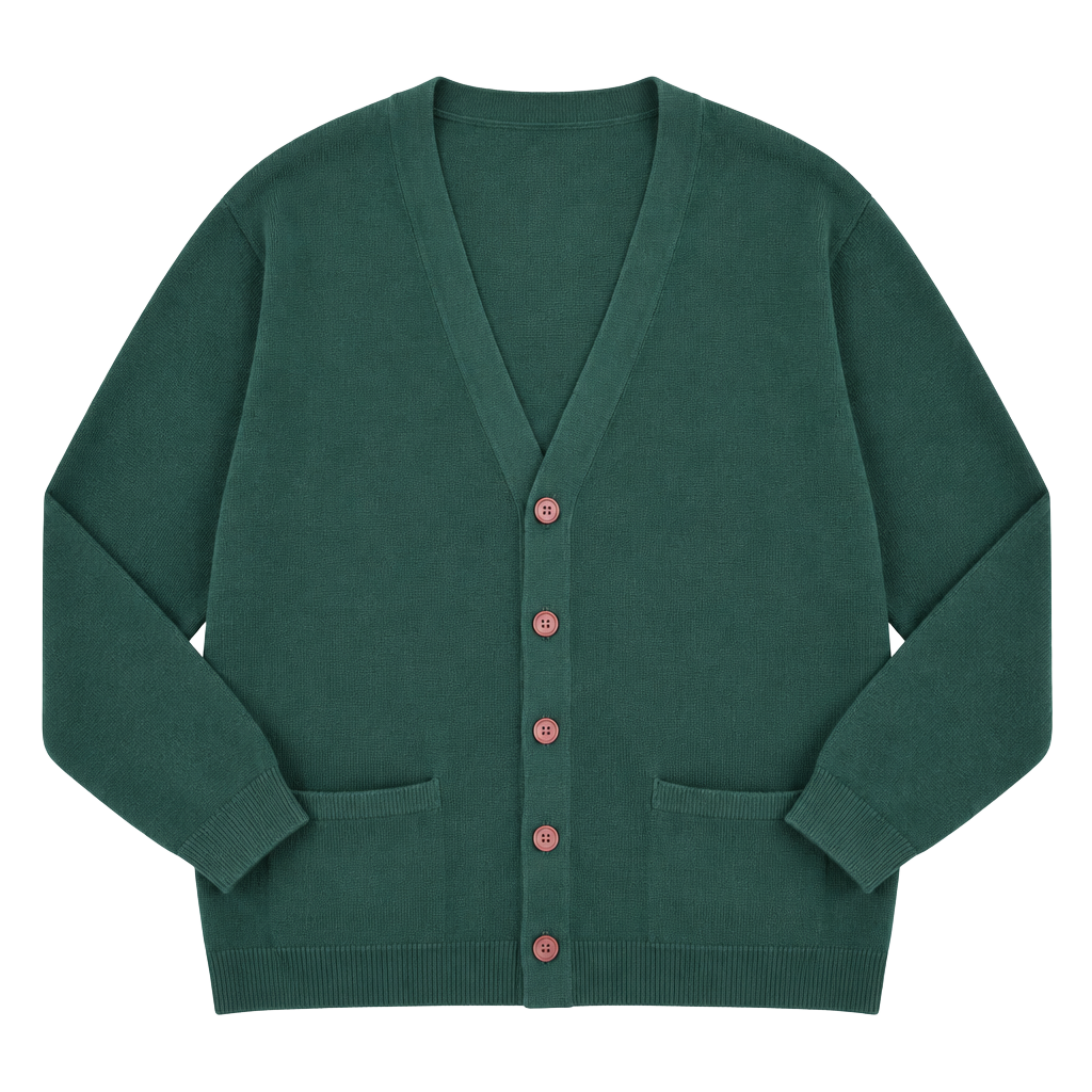 Pringle Cardigan Sweater Green Wool Made In Scotland pure cashmere L 1