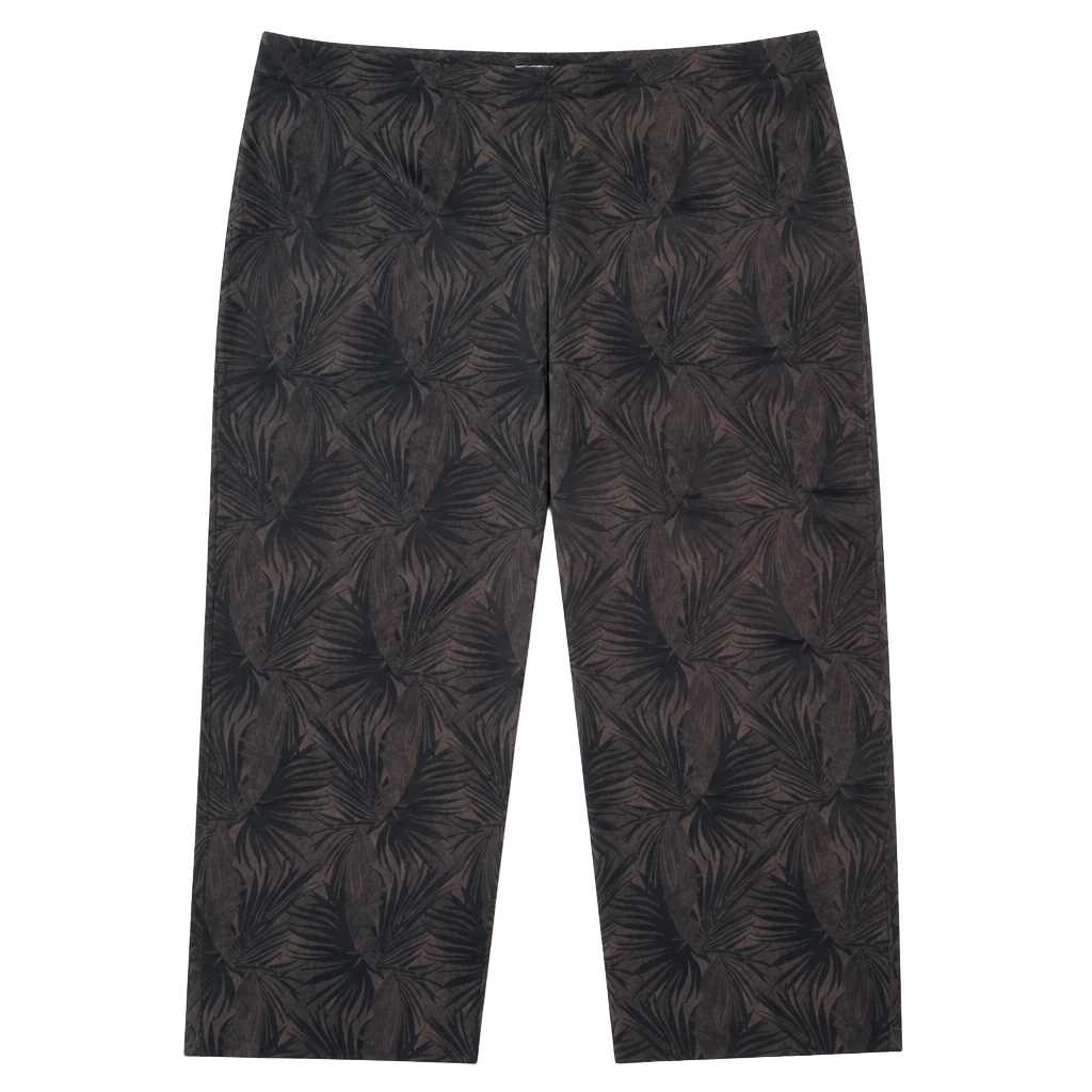 Max Mara Black Palm Leaf Jacquard Trousers Pants Size US 8 1