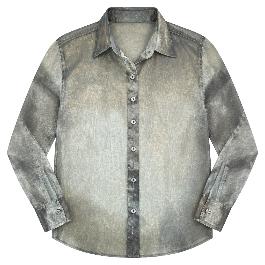 The Limited Button Down Shirt Size XS Silver Shimmer Sheer 1