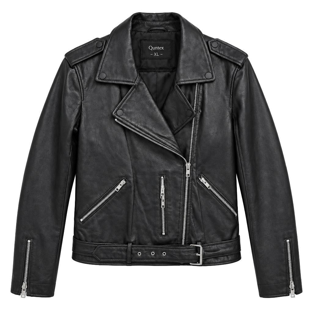 Quince Leather Moto Jacket Size XL Black Biker Motorcycle 1